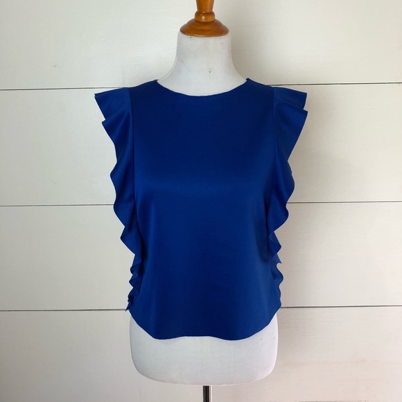 Saks Fifth Avenue Tops - Saks Fifth Avenue RED Double Ruffled Top
